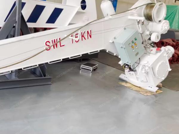 Buy cheap 14 KN Hydraulic Single Arm Slewing Davit For Rescue Boat from wholesalers
