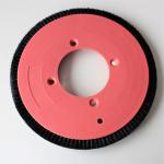 Unitech Stenter Machine Parts Fabric Brush Wheel Black Bristle Material Red