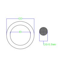 Buy cheap 5.7mm Diameter NBR90 Rubber Seal Ring JIS P Standard High Temp O Rings product