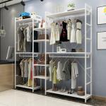 Commercial Metal Display Fixture Heavy Duty Retail Shelving Apparel Rack Display