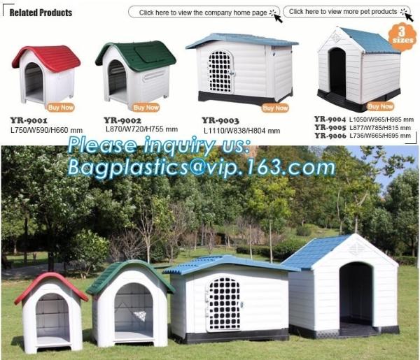 Outdoor garden cage used plastic pet house kennel for large dog, Waterproof