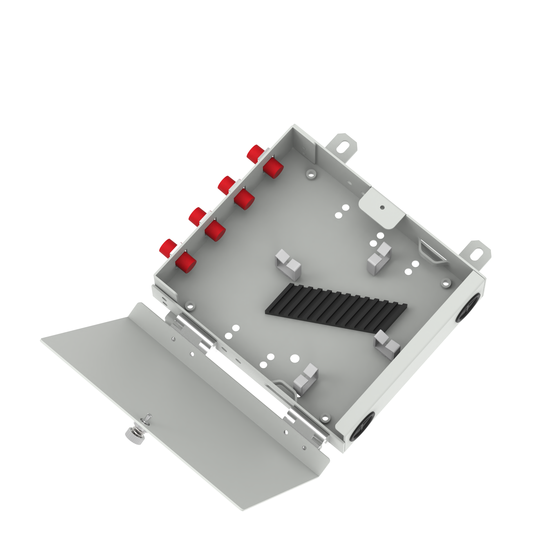 5- FC UPC Type 4 Cores Fiber Optic FTTH Terminal Box Ideal for Network FTTH Solutions