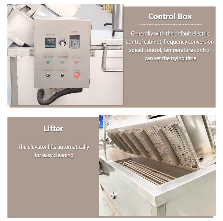 Industrial Continuous Fryer for Precise Temperature Control Temperature Ranges 0-300