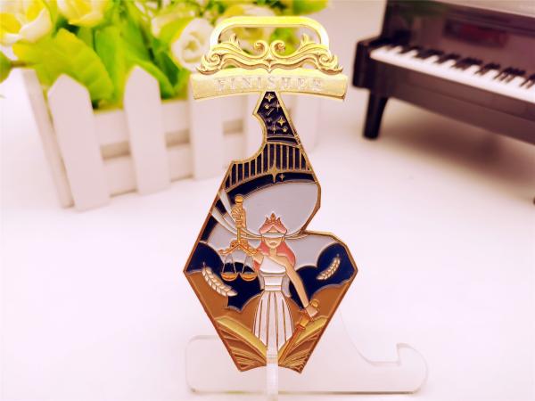 Quality Custom Olympic Style Medals Ribbon Attachment Marathon Finisher Medal Diecast for sale