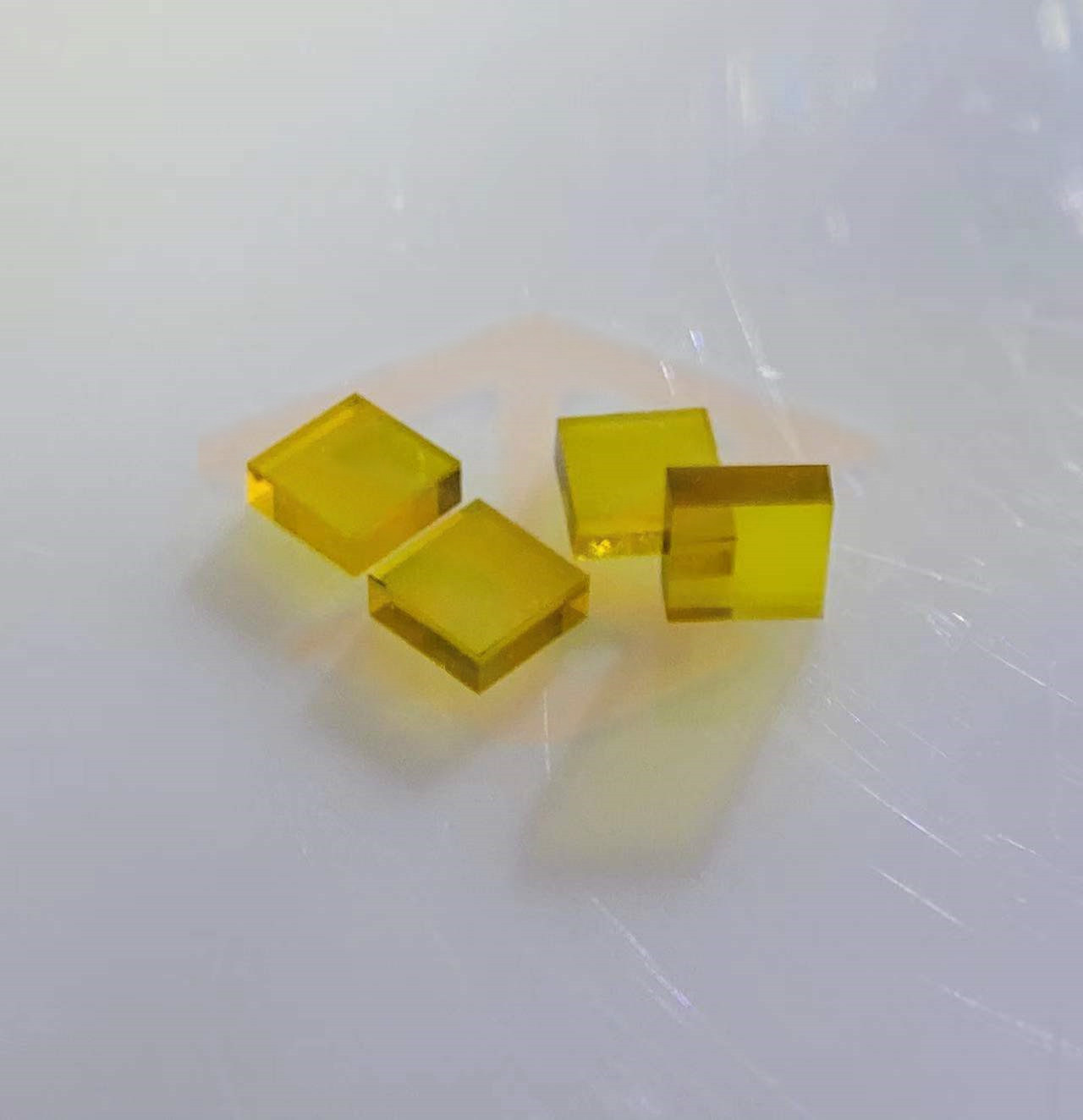 Yellow Color 6 Sides Polished MCD Diamond Plate For Optical Windows Use