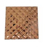 304 Gold Water Ripple Steel Sheet , Anti Corrosion Hammered Metal Plate