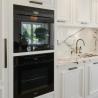 Buy cheap Custom North American Kitchen Furniture Classic Flat Pack Glossy Solid Wood Modern Kitchen Cabinet Set from wholesalers