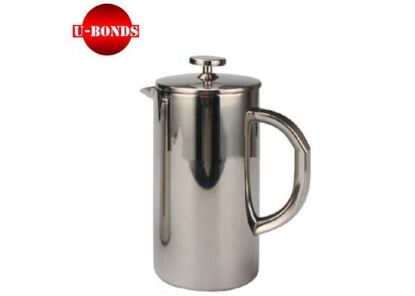 Buy cheap SS304 Double Wall Cafetiere French Press Coffee Pot 27 / 34 oz from wholesalers