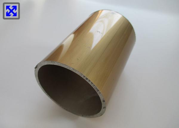 Buy cheap Golden Electrophoresis Aluminum Tube Profiles 60 * 5 Round Shape ISO Approved from wholesalers