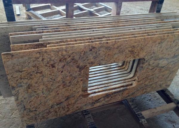 Buy cheap Single Sink Granite Vanity Tops / High Polish Granite Tile Countertop from wholesalers