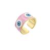 Buy cheap Luxury 18K Dripping Oil Rings Gold Plated Colorful Enamel Turkish Evil Eye Ring from wholesalers