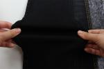 10 Onces Black Black Good Stretch Denim Fabric For Jeans