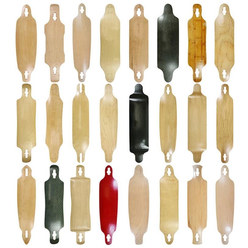 32inch Downhill Freeride Blank Longboard Decks With Bottom 1 Layer Bamboo