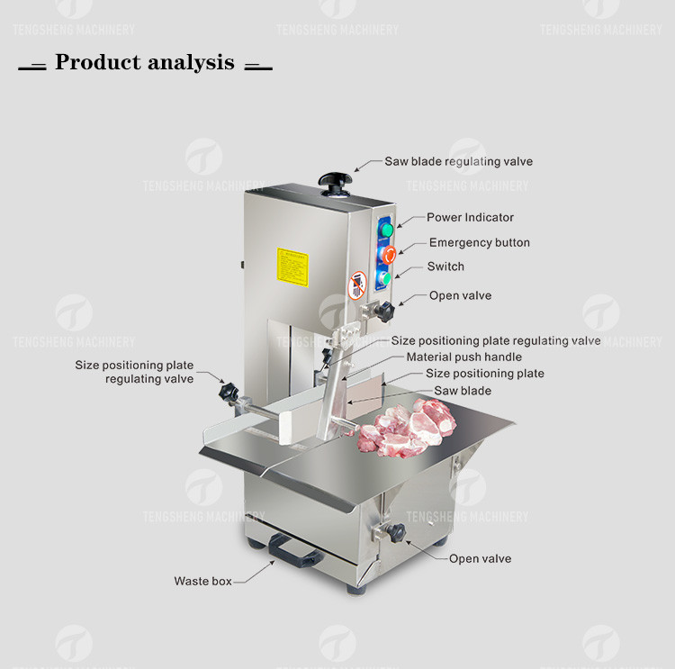 Slaughterhouse Sawing Frozen Meat Processing Machine SS Fish Bone decomposition