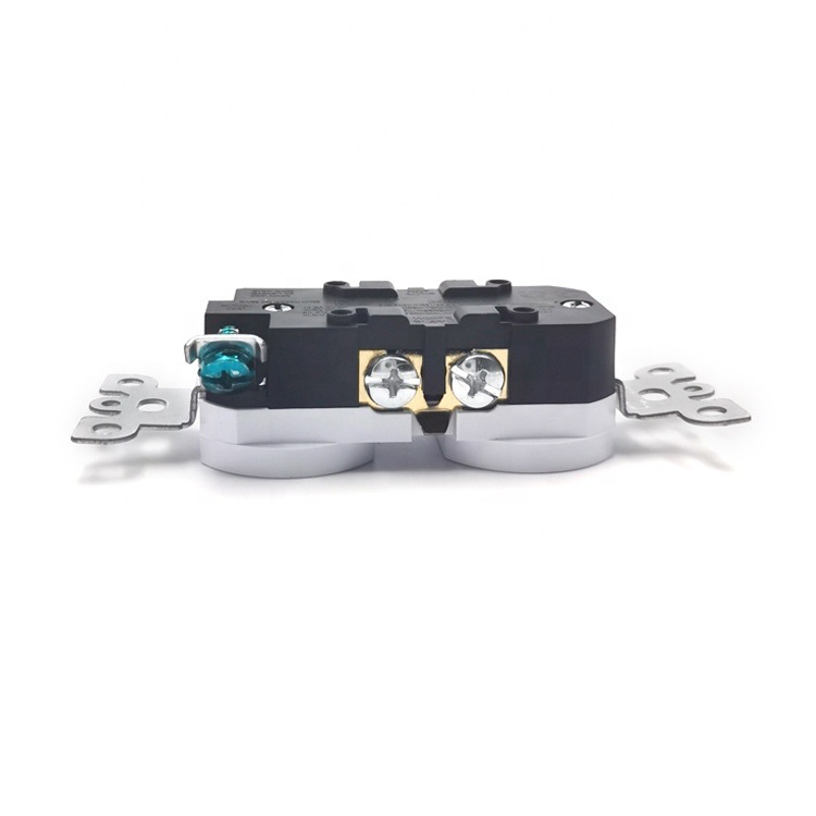 125V American AC Power Electric Double Duplex Receptacle Outlet Wall Socket with 6 Pins