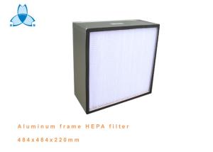 China Aluminum Frame Deep Pleat HEPA Air Filter For Clean Room , Efficiency 99.99% on sale