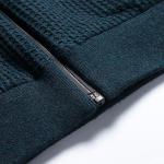 Warm Mens Zip Front Cardigans Sweater With Crew Neck Anti Shrink Fashion Design