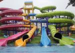 Customized Body Water Slide Bright Color FRP Large Aqua Park Equipment