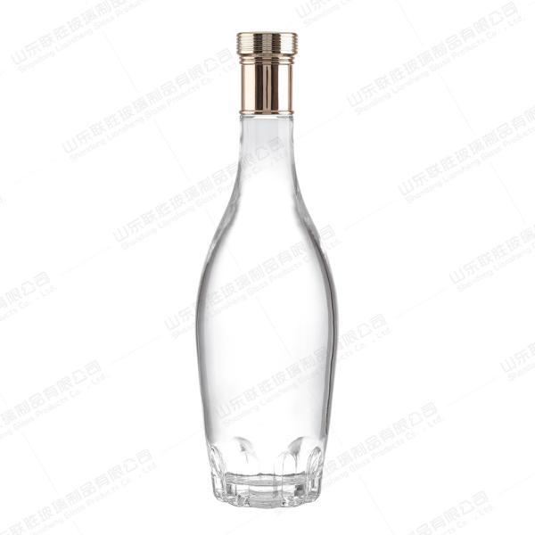 Buy cheap Healthy Lead-free Glass 500ml Classic Design Vodka Brandy Liquor Glass Bottle with Corks from wholesalers