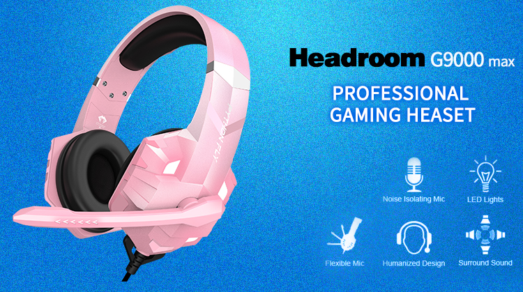 AAC Codecs Boys Girls Wired Gaming Headphones With Mic Light RGB For XBOX PC