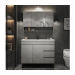 550MM Contemporary Bathroom Cabinets With Led Mirror Ceramic Basin Wall Mounted