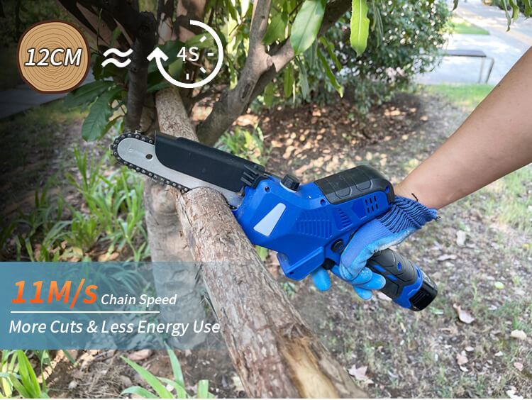 2024 New Electric Cordless Hand Hold Lithium Battery Chain Saw 21V