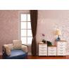 Buy cheap 0.53*10M Embossed European Style Wallpaper with Silver Pink Leaf Pattern from wholesalers