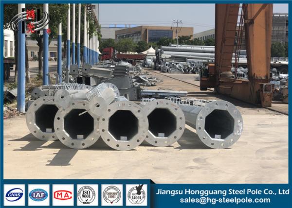 Buy cheap Anti - Rust Painted Steel Tubular Pole Transmission Steel Post With Hot Dip Galvanized from wholesalers