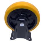 5 Inch Orange Polyurethane Rigid Plate Caster Wheels