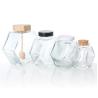 Buy cheap Hexagonal shape Clear Glass Kitchen Food Storage Jar With Stainless Steel Lid Or Clear Lid from wholesalers