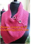 Fashion hand knitted wool shawl scarfs, knit crochet scarf,hand knit Scarf, Red