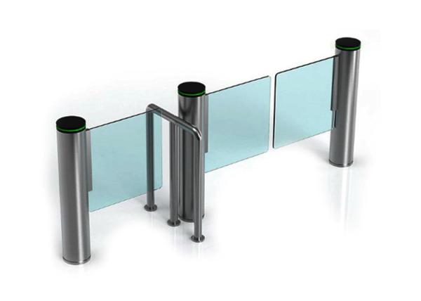 Buy cheap Cylindrical Self Closing 200W SS304 Fast Lane Swing Barrier from wholesalers