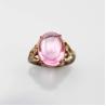 Buy cheap Rose Gold Plated Oval Dome Pink Cubic Zircon 925 Silver Ring(R274) from wholesalers