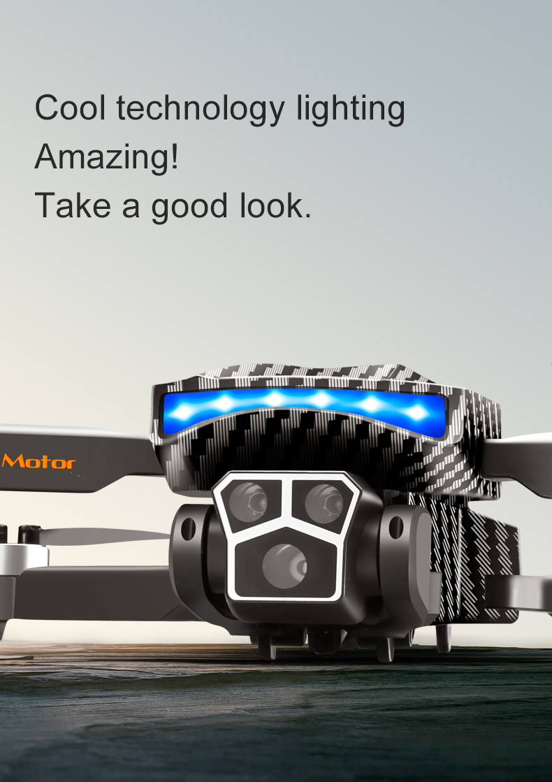 12mins Flight Time Hand Control Carbon Fiber Black Drone with Optical Flow Altitude Hold and 4k 360 Degree Rolling Stunt