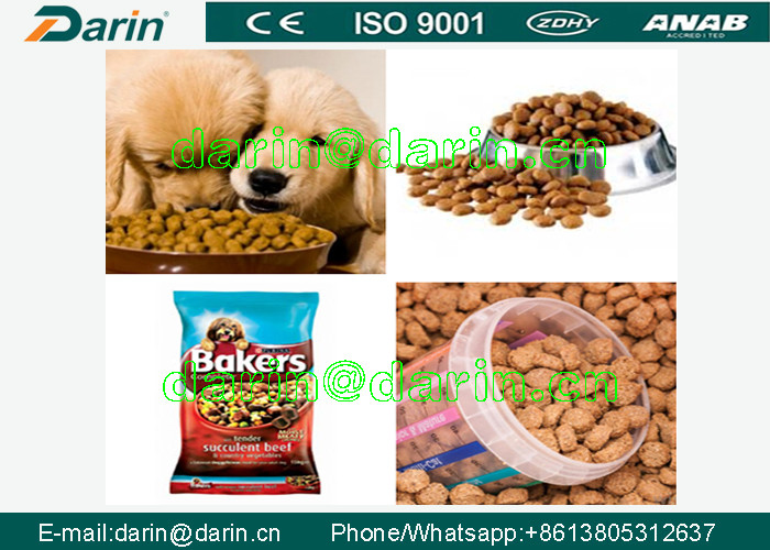 Animal Dog Pellet Feed Production Line , Double Screw Extruder Machine