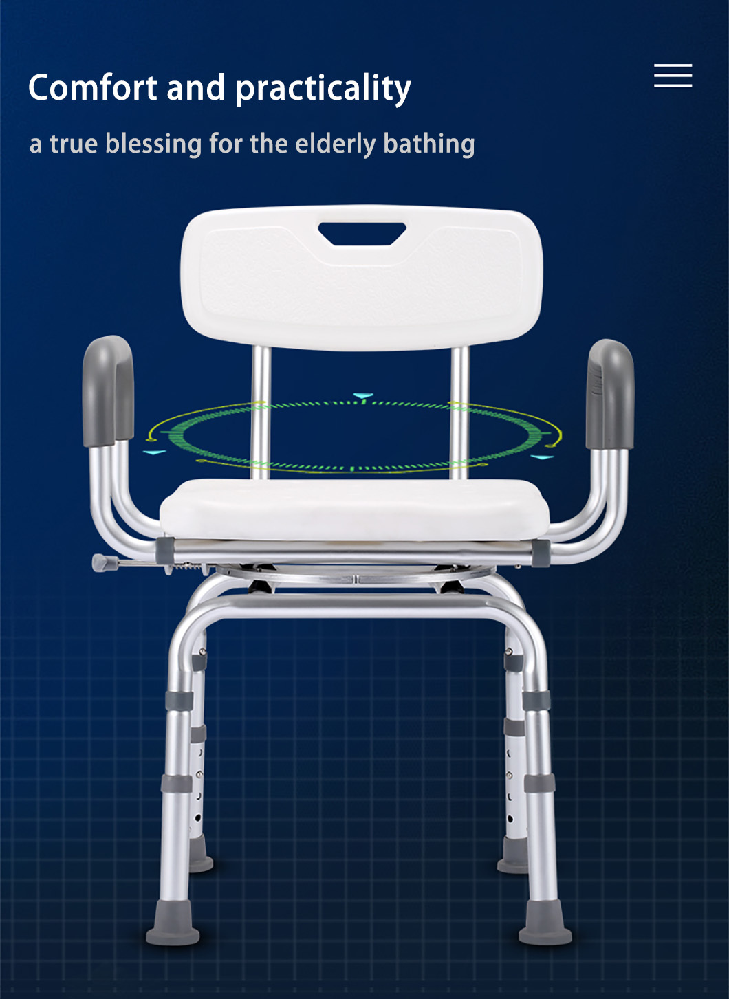 Portable Folding Shower Seat For Elderly Long Lasting Heat Insulation