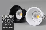 82mm Recessed 5w 6w 7w LED Down Lighting Fixtures White / Black