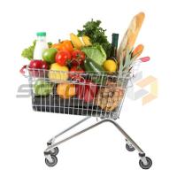Buy cheap Unfolding Colored Supermarket Shopping Trolley Baskets product