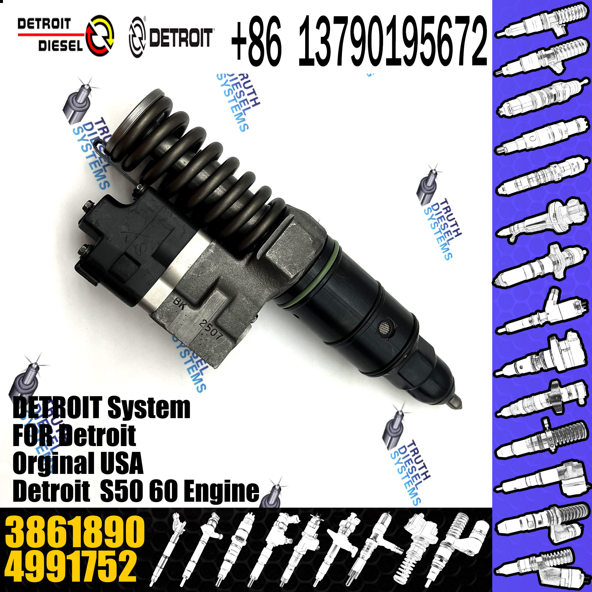 High Quality New Fuel Injector 5234785 3861890 4991752 for Diesel Engine S60