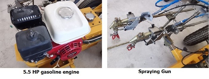 Gasoline Engine Road Line Parking Lot Stripe Painting Machine