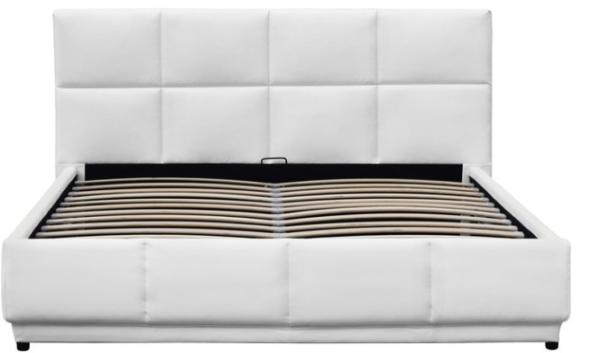 Optional Color Faux Leather Gas Lift Storage Bed With LED Light For Good