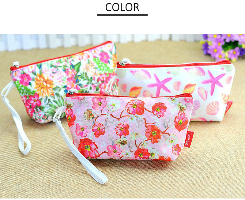 Biodegradable Printed Polyester Cosmetic Bag With Handle