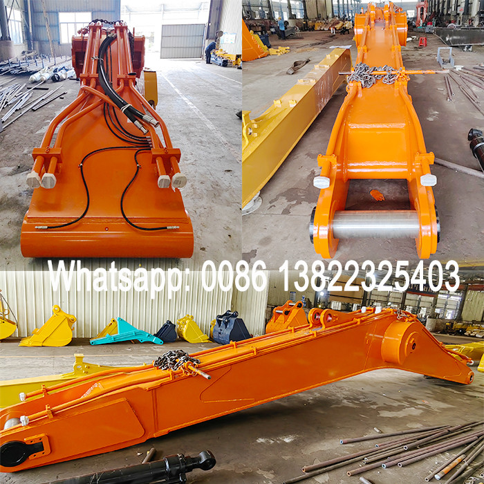 Q355B 20 Ton 55 Ton Excavator Long Reach Boom With Bucket And Cylinder Bucket