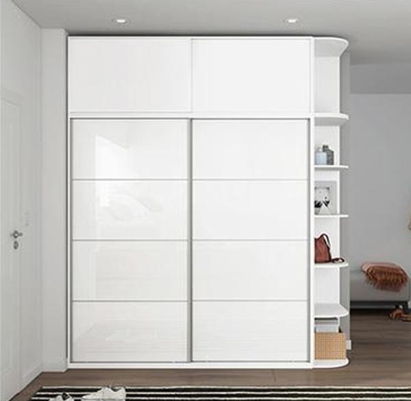Buy cheap tempered glass door wardrobe,White wardrobe,wardrobes bedroom closet modern,l shape wardrobe,sliding built-in door from wholesalers