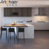Buy cheap Beveled Glass Door White Kitchen Cabinet in Minimalist Design Style for Project Promotion from wholesalers