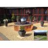 Buy cheap 70cm Metal Garden Ornaments Stainless Steel Sphere Water Feature With LED Lights from wholesalers