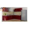 Buy cheap Modern L Shape Kitchen Cabinets in White Gloss Lacquer Finish with Solid Wood Doors from wholesalers