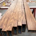 Wood Grain Aluminum Square Tube Rectangular Pipe For Decoration Building