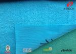 Warp Knitting Polyester Velour Fabric , Solid Aqua Green Velvet Chair Fabric