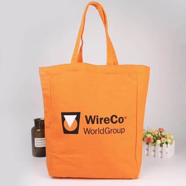 Buy cheap Organic Canvas Cotton Cloth Printed Reusable Shopping Bags With Logos For Advertisement from wholesalers